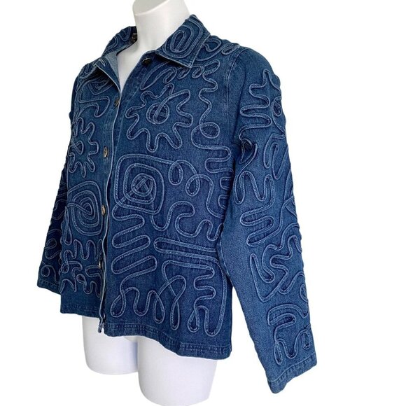 Draper’s & Damon’s Button Up Denim Jacket Women's Size XL NEW NWT - Picture 4 of 10